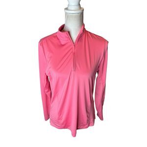 Peter Millar Polo Shirt Womens Large Pink Performance Stretch UPF 50+ Outdoors